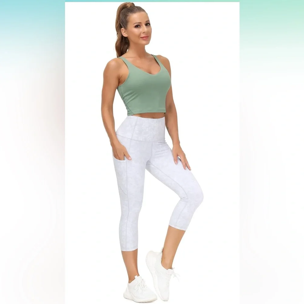 TGP Longline Wirefree Padded Sports Bra with Medium Support in Jasmine Green - Picture 5 of 9